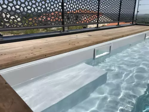Terrasse bois Kebony et garde corps métallique